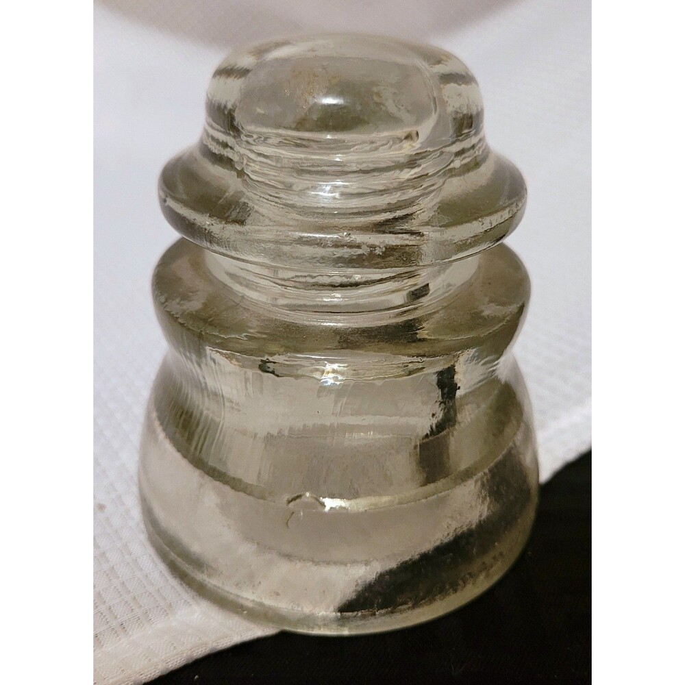 Vintage Armstrong Glass Insulator 90 48 Clear Glass Made In The USA